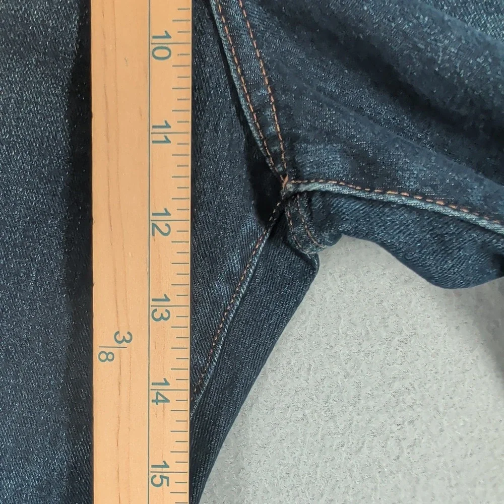 Express Slim High Rise Jeans Womens 2S‎ Dark Wash Distressed Denim Skinny
